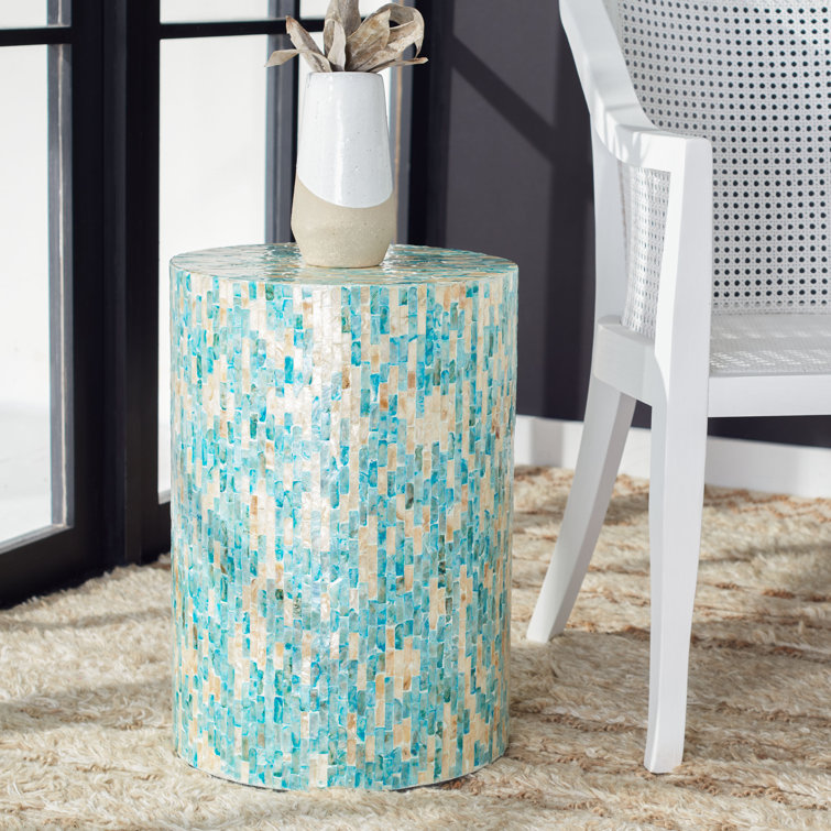 Latitude Run® Helya 19.7'' Tall Drum End Table Wayfair